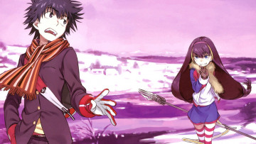 Картинка аниме toaru+majutsu+no+index девочка мальчик