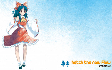 Картинка аниме touhou взгляд девушка фон