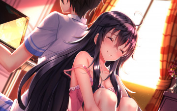 Картинка netoge+no+yome+wa+onnanoko+ja+nai+to+omotta+ аниме фон девушка взгляд