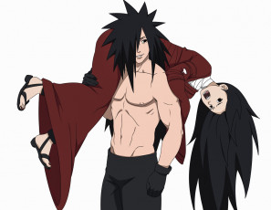 Картинка аниме naruto учиха девушка мадара