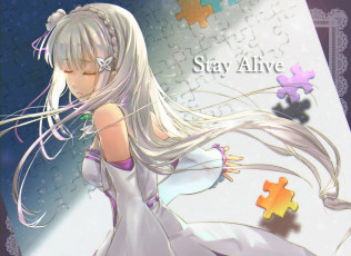 Картинка аниме re +zero+kara+hajimeru+isekai+seikatsu эмилия