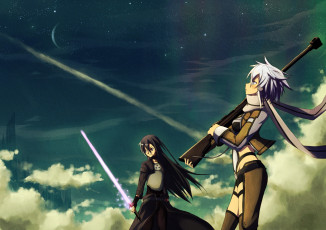 Картинка аниме sword+art+online синон кирито