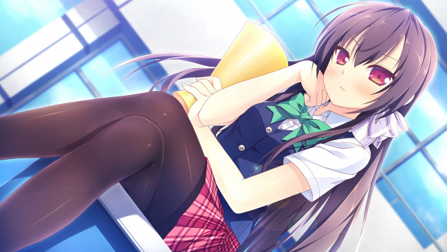 Обои картинки фото аниме, loverec, взгляд, девушка, фон