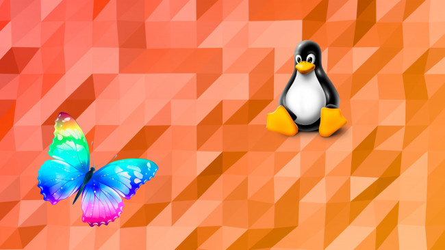 Обои картинки фото компьютеры, linux, фон, логотип