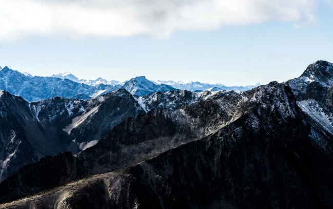 Обои картинки фото природа, горы, снег, вершины