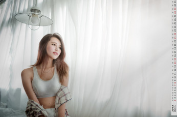 Картинка календари девушки лампа взгляд азиатка