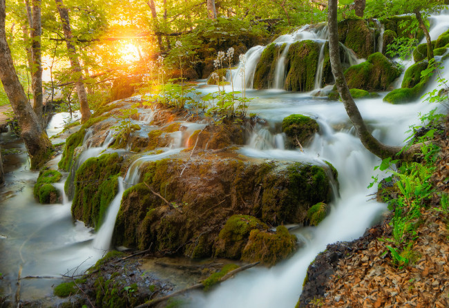 Обои картинки фото природа, водопады, простор