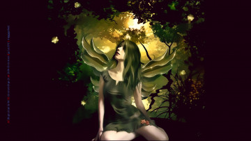 Картинка календари фэнтези calendar бабочка крылья девушка