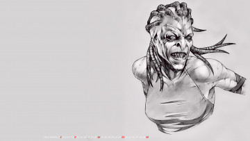 Картинка календари фэнтези существо calendar оскал лицо