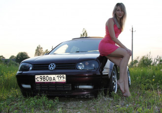 Картинка автомобили -авто+с+девушками volkswagen golf