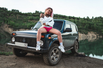 обоя автомобили, -авто с девушками, lada, 4x4