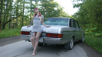 обоя автомобили, -авто с девушками, nissan, president