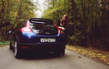 обоя автомобили, -авто с девушками, volvo, c30