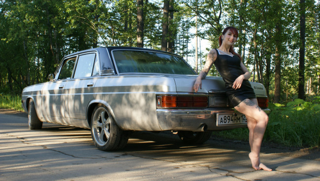 Обои картинки фото автомобили, -авто с девушками, nissan, president