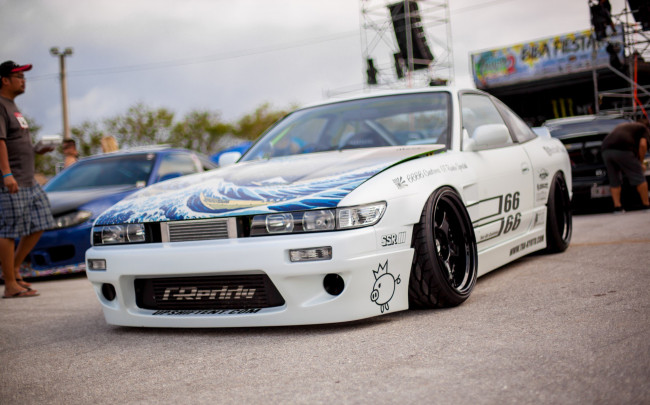 Обои картинки фото nissan silvia, автомобили, выставки и уличные фото, nissan, silvia, крутой, японский, самурай, который, умеет, валить, боком, и, не, только