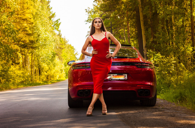 Обои картинки фото автомобили, -авто с девушками, porsche