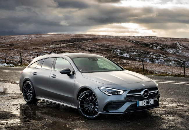 Обои картинки фото 2020 mercedes benz cla35 amg,  uk, автомобили, mercedes-benz, mercedes, benz, cla35, amg, британская, версия, универсал
