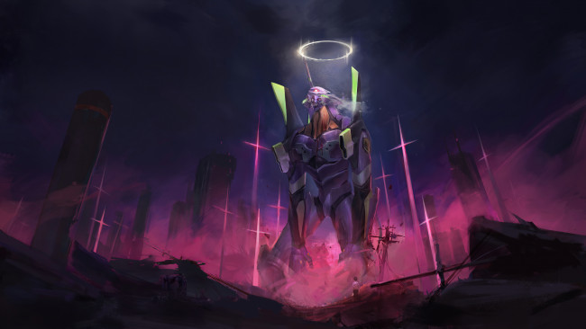 Обои картинки фото аниме, evangelion, евангелион