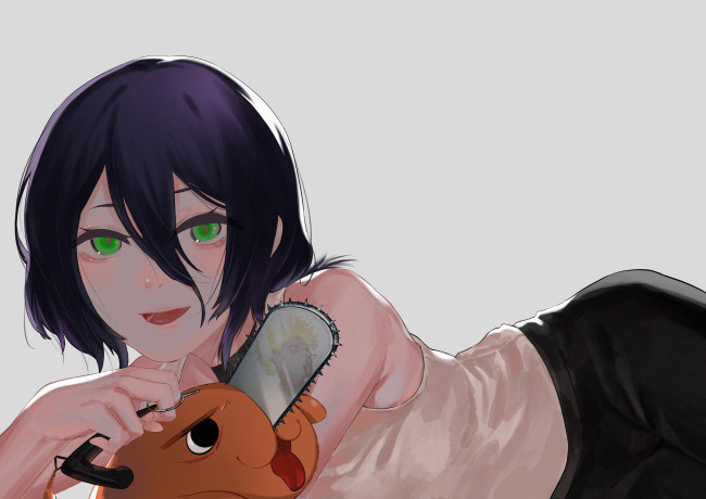 Обои картинки фото аниме, chainsaw man, chainsaw, man