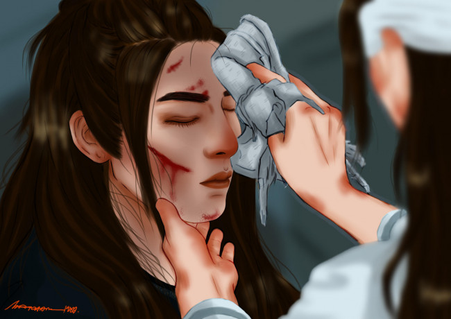 Обои картинки фото by matchanu1987, рисованное, кино,  мультфильмы, the, untamed, неукротимый, повелитель, чэньцин, мосян, тунсю, mo, dao, zu, shi, магистр, дьявольского, культа