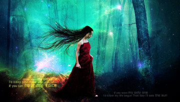 Картинка разное компьютерный+дизайн девушка лес