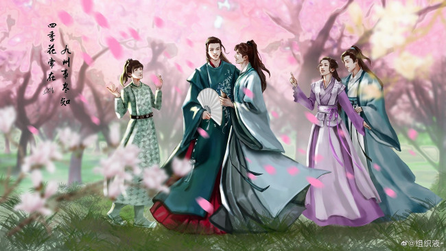 Обои картинки фото рисованное, кино,  мультфильмы, персонажи, сад, цветение