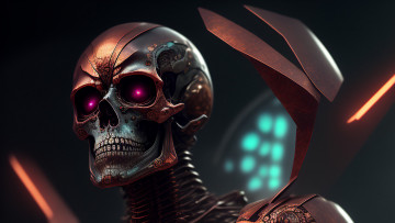 Картинка фэнтези нежить нейросети графика нейроарт ai art нейронные сети рисунки нейро искусство череп