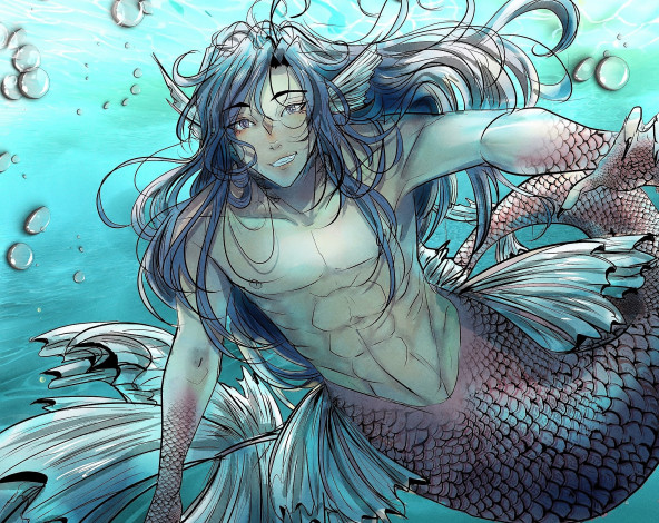 Обои картинки фото фэнтези, русалки, русал