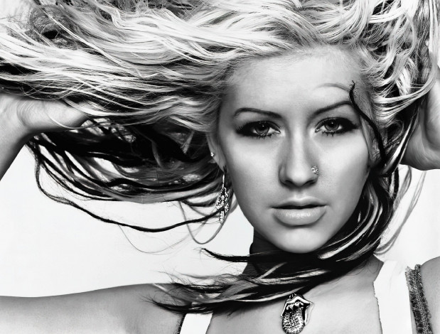 Обои картинки фото музыка, christina aguilera, певица, блондинка, лицо