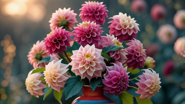 Обои картинки фото 3д графика, цветы , flowers, георгины