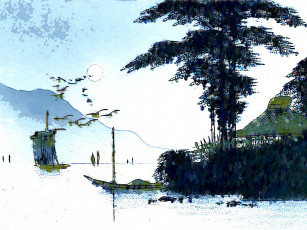 Картинка рисованные природа