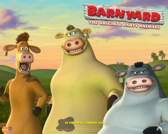 Обои картинки фото barnyard, мультфильмы, the, original, party