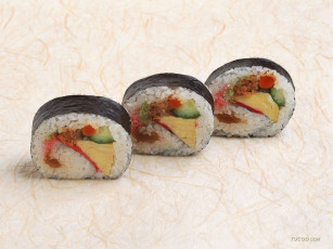 Картинка еда рыба морепродукты суши роллы