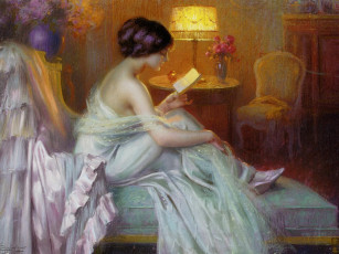 Картинка рисованные люди книга девушка