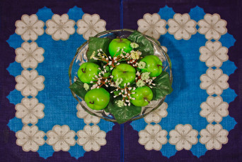 Картинка еда Яблоки яблука тарелка