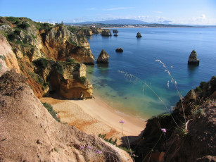 Картинка природа побережье пляж обрывы берег море