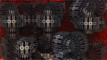 Картинка 3д графика fractal фракталы шестеренки