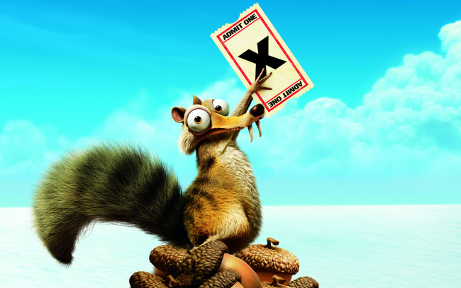 Обои картинки фото ледниковый, период, континентальный, дрейф, мультфильмы, ice, age, continental, drift, белка, scrat