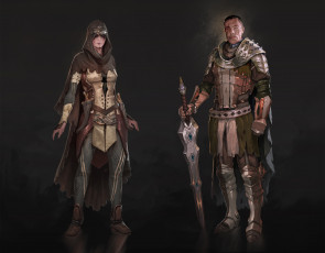 Картинка фэнтези люди меч