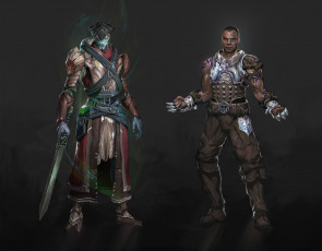 Картинка фэнтези существа меч существо