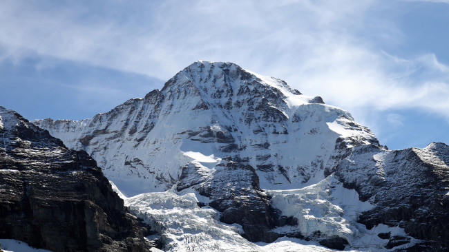 Обои картинки фото природа, горы, снег, облака