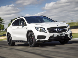 Картинка автомобили mercedes-benz светлый uk-spec amg 45 gla