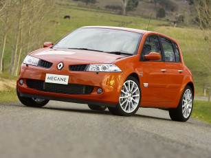 обоя автомобили, renault, 2004г, au-spec, 5-door, rs, megane