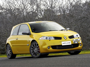 Картинка автомобили renault желтый au-spec rs r26 megane