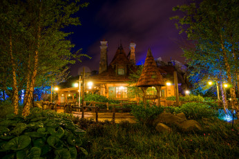 Картинка magic+kingdom+-+maurice`s города диснейленд огни павильон парк ночь