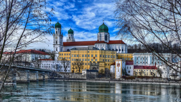 Картинка пассау+ германия города -+здания +дома здание река