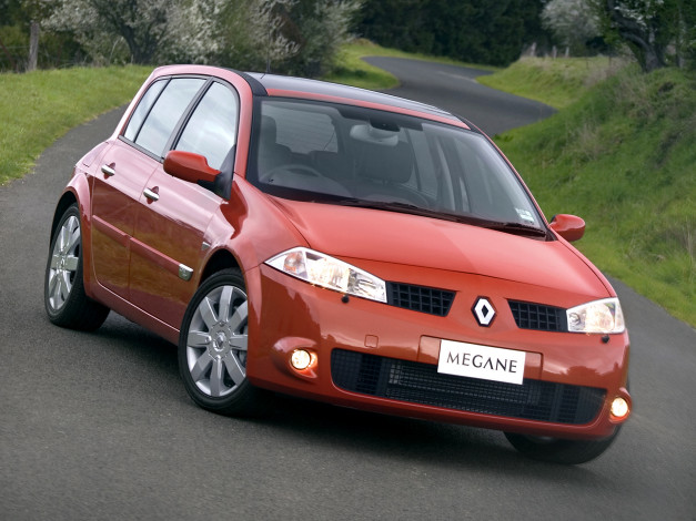 Обои картинки фото автомобили, renault, 2004г, au-spec, 5-door, rs, megane