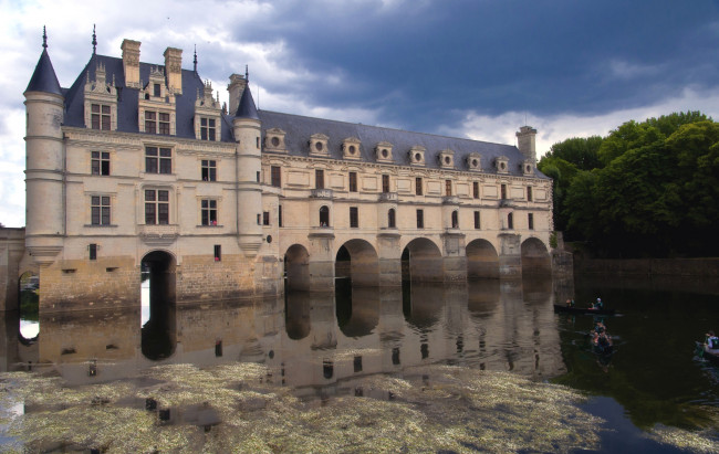 Обои картинки фото замок шенонсо, города, замки франции, река