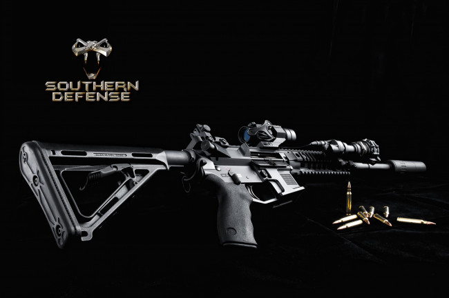 Обои картинки фото оружие, автоматы, прицел, патроны, глушитель