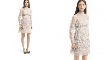 Картинка девушки -unsort+ брюнетки +шатенки взгляд модель платье белый фон